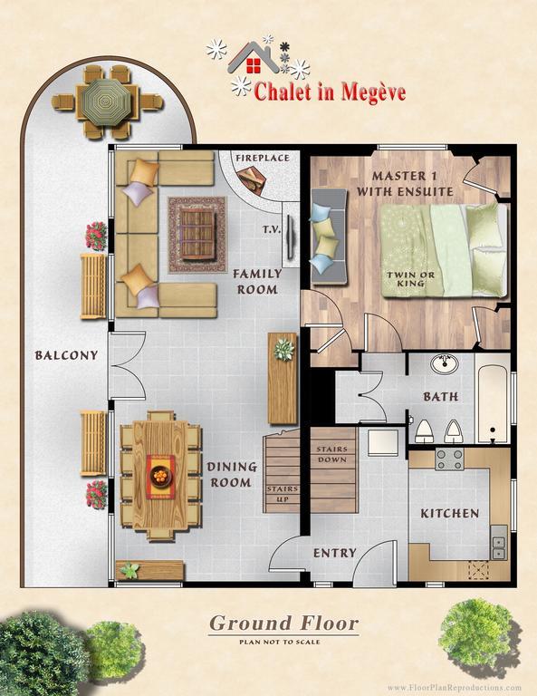 Chalet In Megeve Ruang foto
